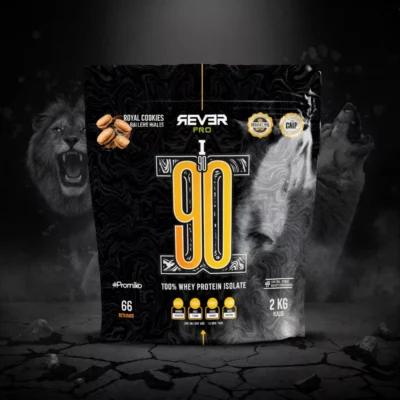 Bote de 2kg de proteína REVER PRO ISO 90 sabor chocolate.